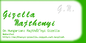 gizella majthenyi business card